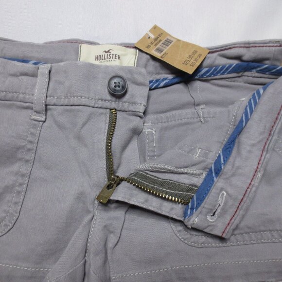 NWT HOLLISTER womens SHORTS juniors SO CAL STRETCH low rise GRAY size 1 - Picture 3 of 11